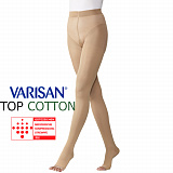 Детальное изображение Колготки компрессионные Varisan Top Cotton 1 класса компрессии с открытым носком, нормальные, бежевые V4-CA3N5 