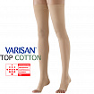 Чулки компрессионные Varisan Top Cotton 2 класса компрессии с открытым носком, короткие, бежевые V2-CA4E9