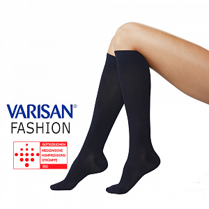 Гольфы компрессионные Varisan Fashion 2 класса компрессии с закрытым носком, короткие, черные V-F24E1_1