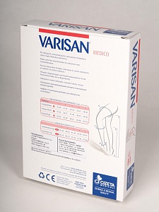 Чулки компрессионные Varisan 2 класса компрессии с открытым носком, бежевые VM-6А209_6