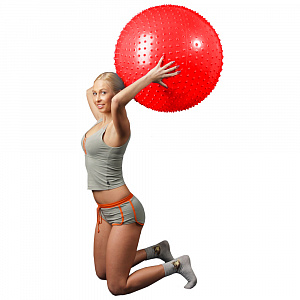 Мяч гимнастический (игольчатая поверхность) красный Ортосила L 0565 b, диаметр 65 см  _3
