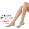 Гольфы компрессионные Varisan Top Cotton 1 класса компрессии с открытым носком, короткие, бежевые V1-CA3E1