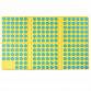 Акупунктурный аппликатор (коврик 6-ти секционный) желтый Fosta F 0120_1