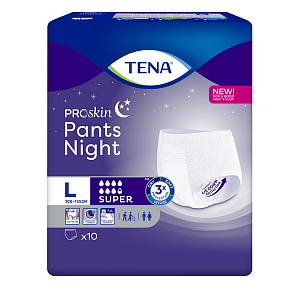 Подгузники-трусы ночные TENA Pants Night Super, 10 шт._2
