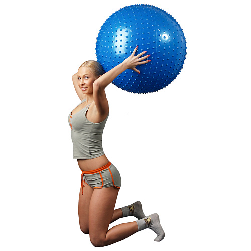 Мяч гимнастический с шипами (Фитбол) синий Ортосила L 0575 b,  диаметр 75 см_2