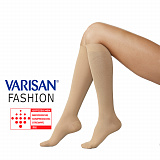 Детальное изображение Гольфы компрессионные Varisan Fashion 1 класса компрессии с закрытым носком, короткие, бежевые  V-F23E1 