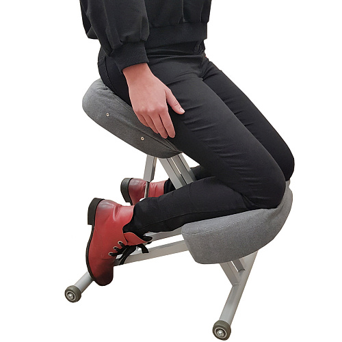 Эргономичный коленный стул Олимп антрацит СК-1-2 _10