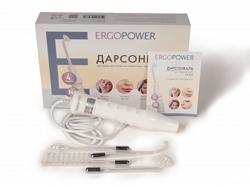 Дарсонваль для ухода за кожей лица,тела, головы и волосами (4 в 1) ErgoPower ER-804 _4